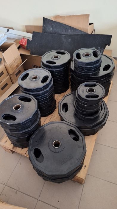 Obciążenie, talerze olimpijskie w gumie