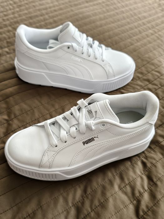 PUMA Karmen L Białe Sneakersy | EU 36 - 22,5 cm | Skóra | Jak Nowe