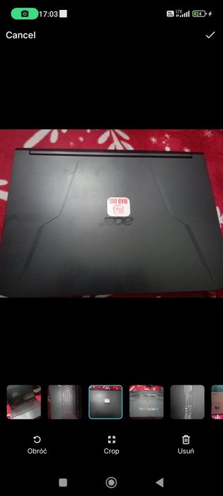 Gamemingowy laptop Acer