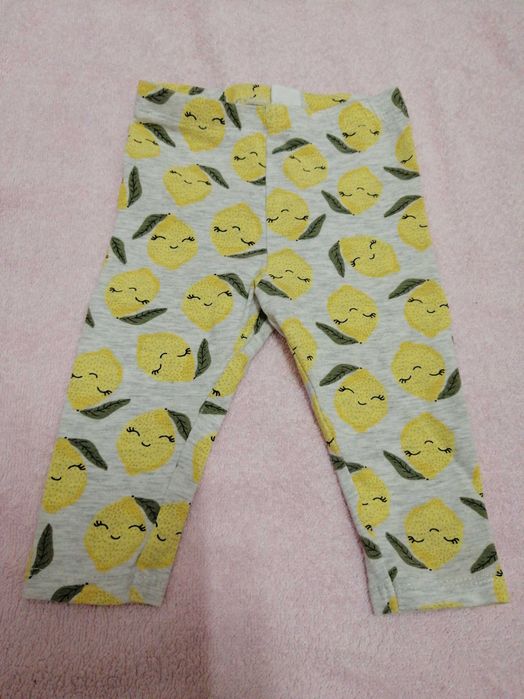 Komplet bawełniany dla dziewczynki sukienka + legginsy 62