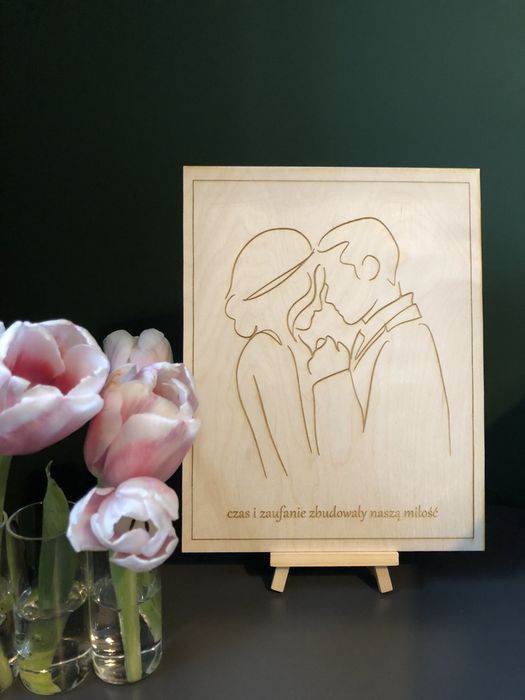 Drewniana tabliczka, prezent ba walentynki