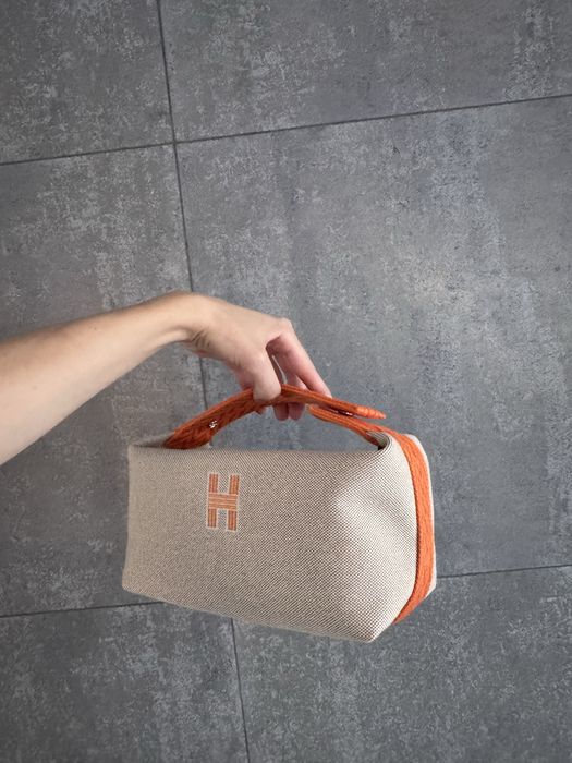 Hermes kosmetyczka bride a brac case saszetka do ręki plażowa mała mini pm gm