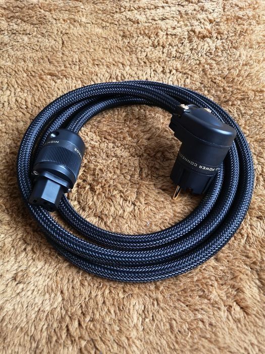 Kabel zasilający audio Melodika 3x2.5 mm dł 2.0m Wtyki kątowe - proste
