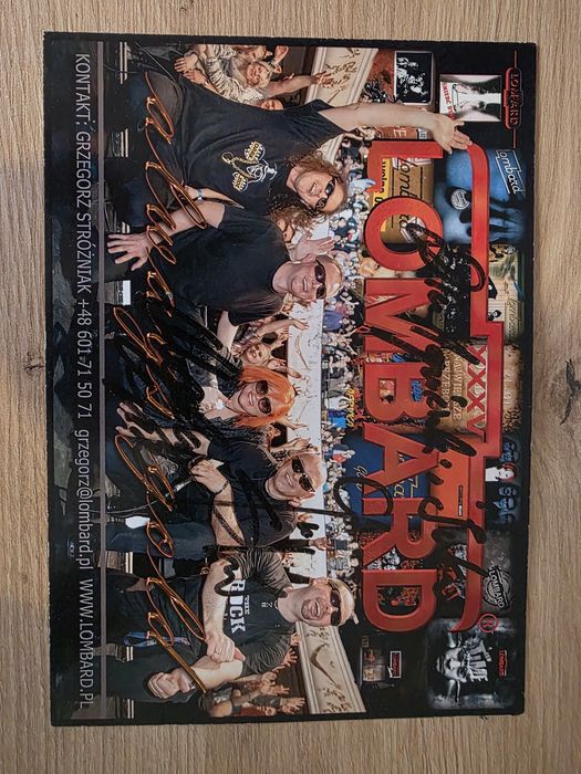 Zdjęcie z autografami zespołu Lombard