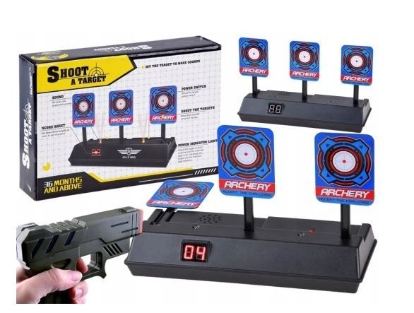 Gra elektryczne tarcze strzeleckie licznikiem cel pistolet strzelania