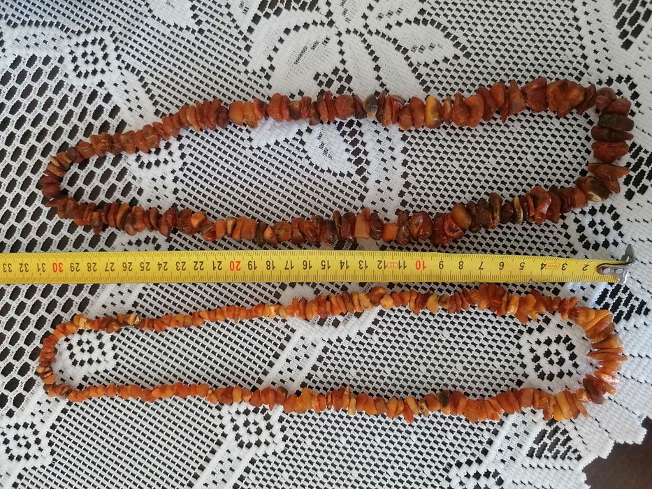 Korale Bursztynowe nie szlifowane