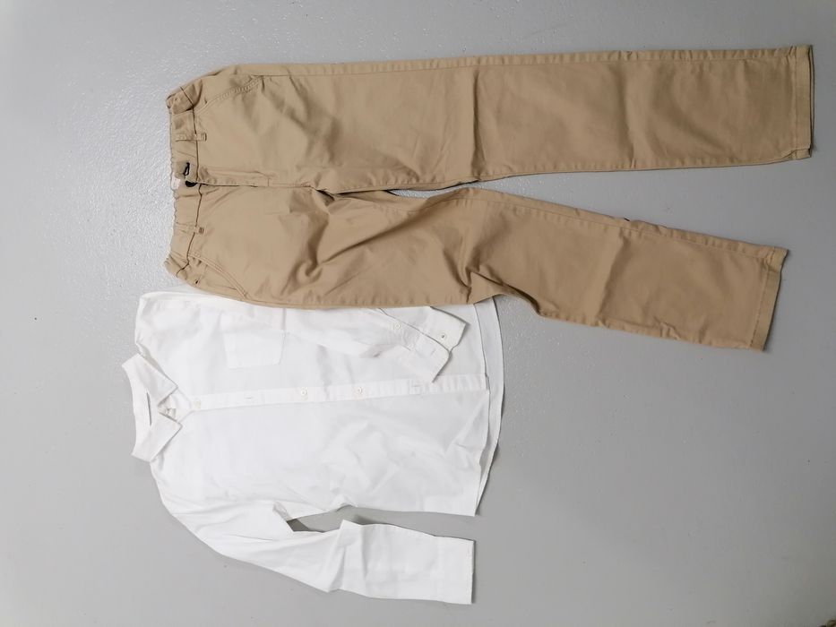 calças vrges e camisa branca