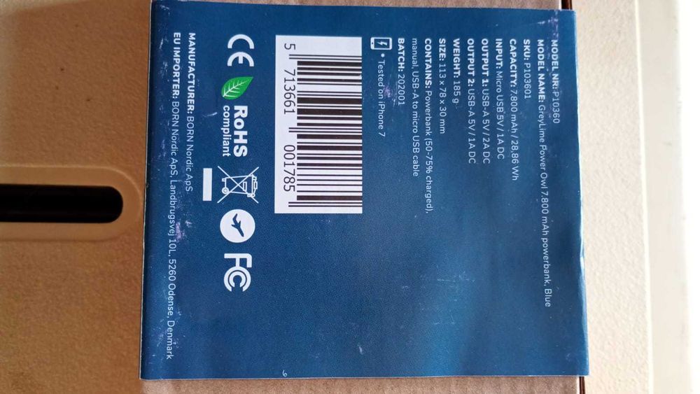 повербанк 7800 мАн