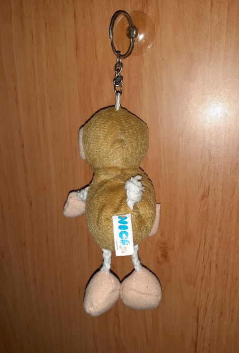 Мягкий брелок обезьянка на металлической цепочке. Игрушка
