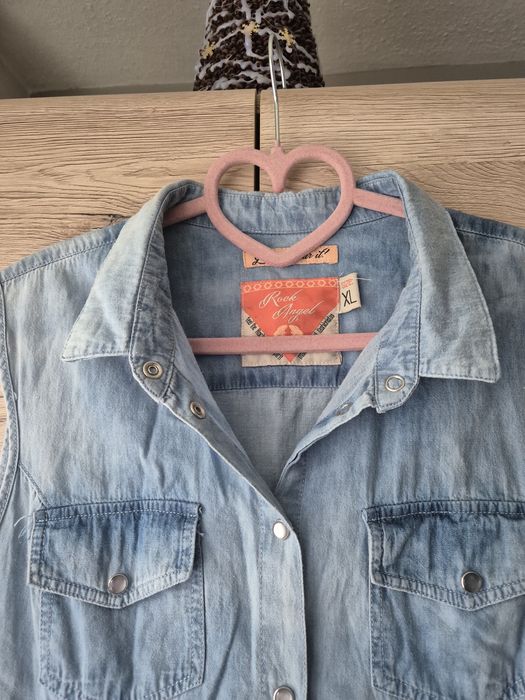 Bluzka basic jeansowa Rock Angel 42/XL