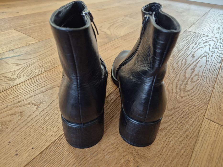 czarne skórzane botki damskie ECCO Sculpted Lx 35 rozmiar 41