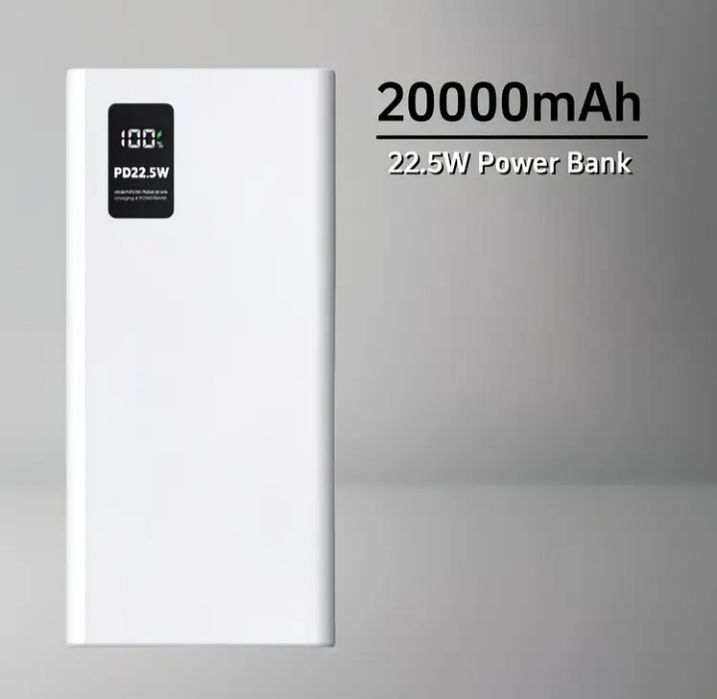 Повербанк Power Bank 20000 mAh з дисплеєм 22.5W PD