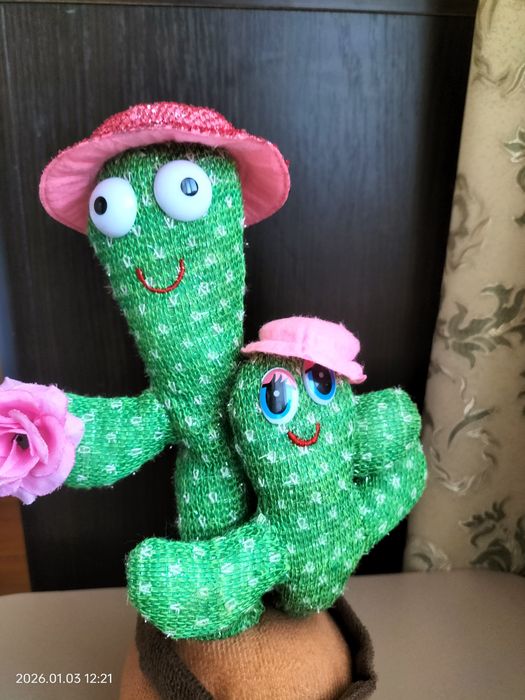 танцюючий, співаючий музичний  кактус 3 в 1 інтерактивна іграшка