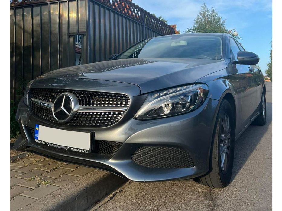 Mercedes C-сlass W205 Решітка Diamond Silver 2018+, без камери