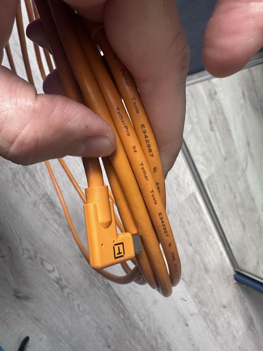 Kabel do tetheringu USB-C - USB-C TETHER TOOLS TetherPro Right Angle 4.6m, 5 Gb/s