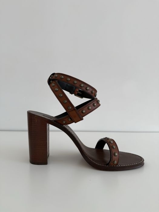 Saint Laurent Leather Sandals - sandały ze skóry