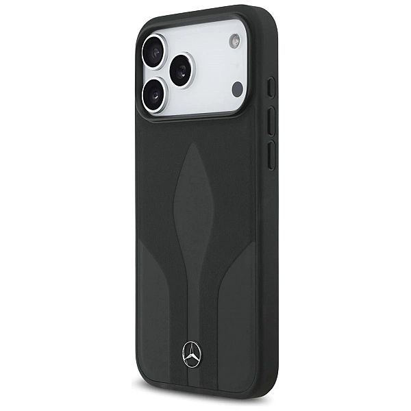Etui Mercedes Leather The Move MagSafe na iPhone 17 Pro Max - czarne