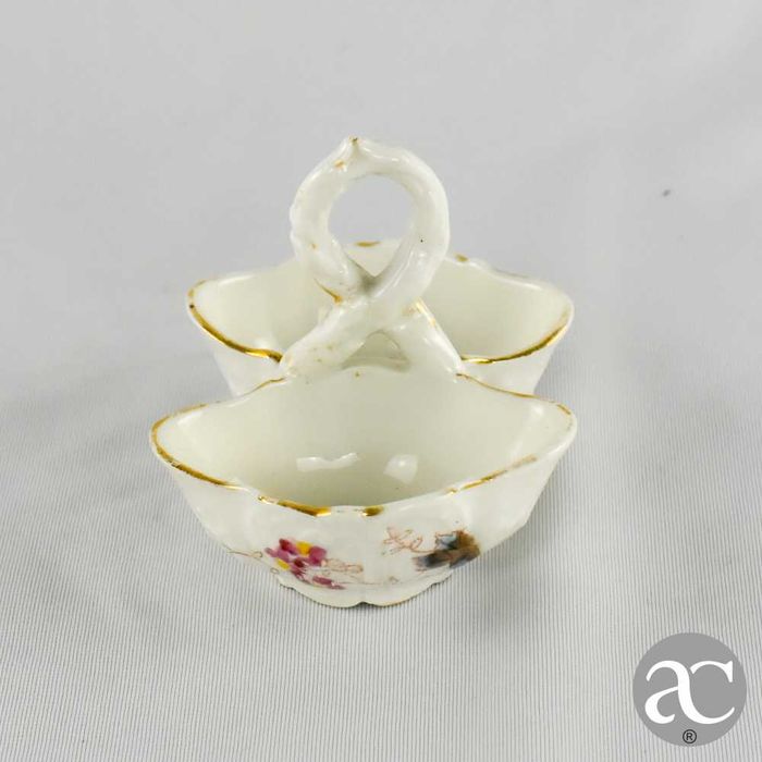 Especieiro / Saleiro de mesa em porcelana europeia, séc. XIX