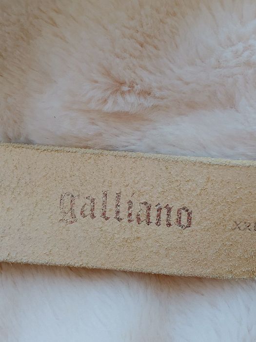 Шкіряний ремінь John Calliano(газетний принт)