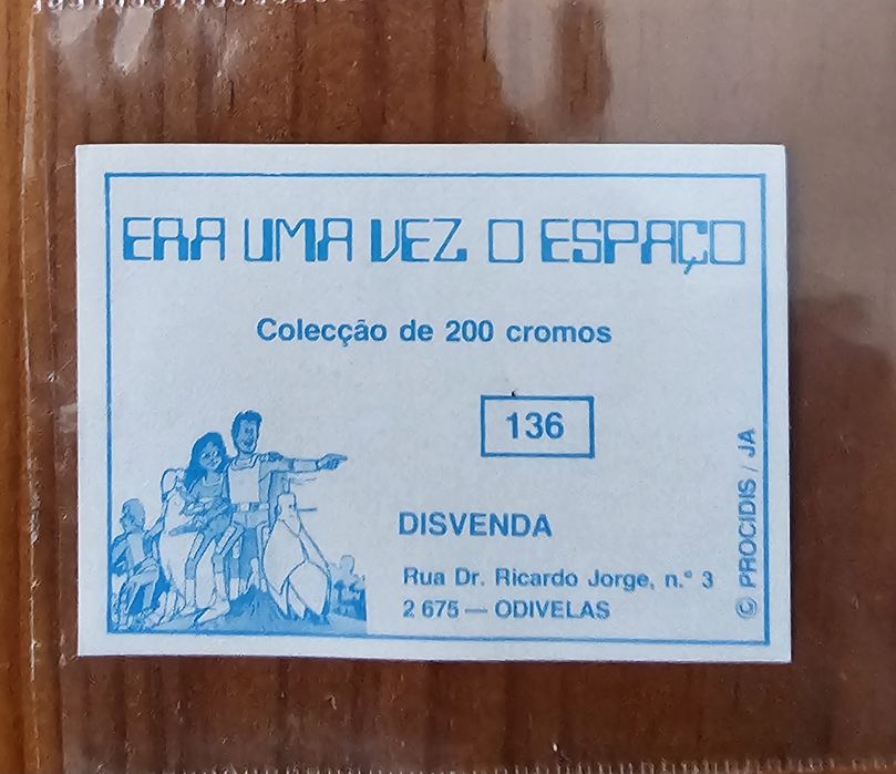 Cromo "Era uma vez o espaço"