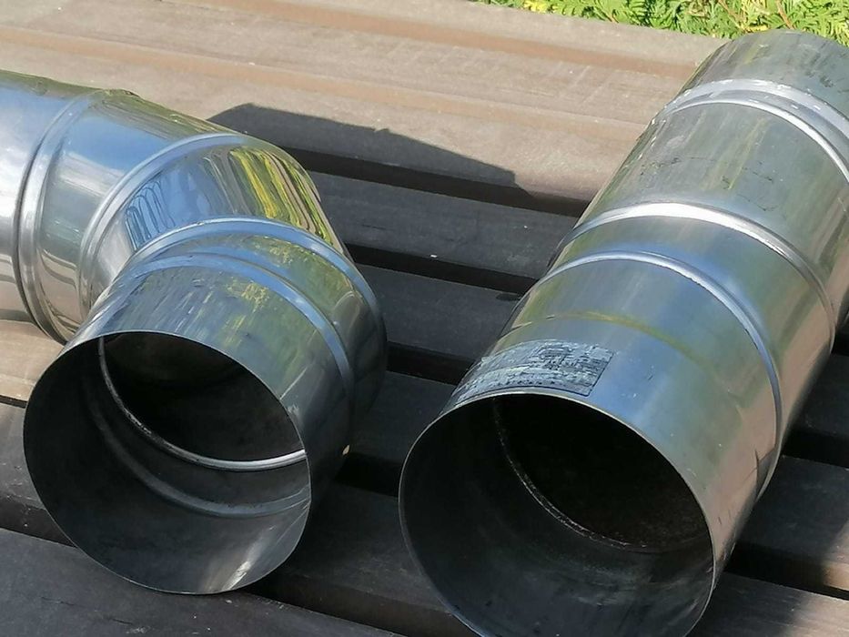 Kolano kwasowe, rozeta, przedłużka 125mm