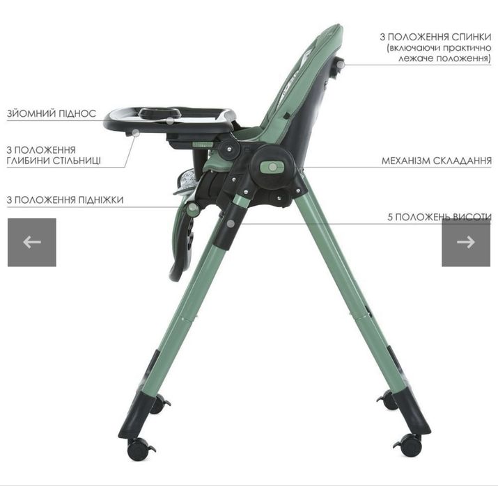 Стільчик для годування El Camino Crystal ME 1037