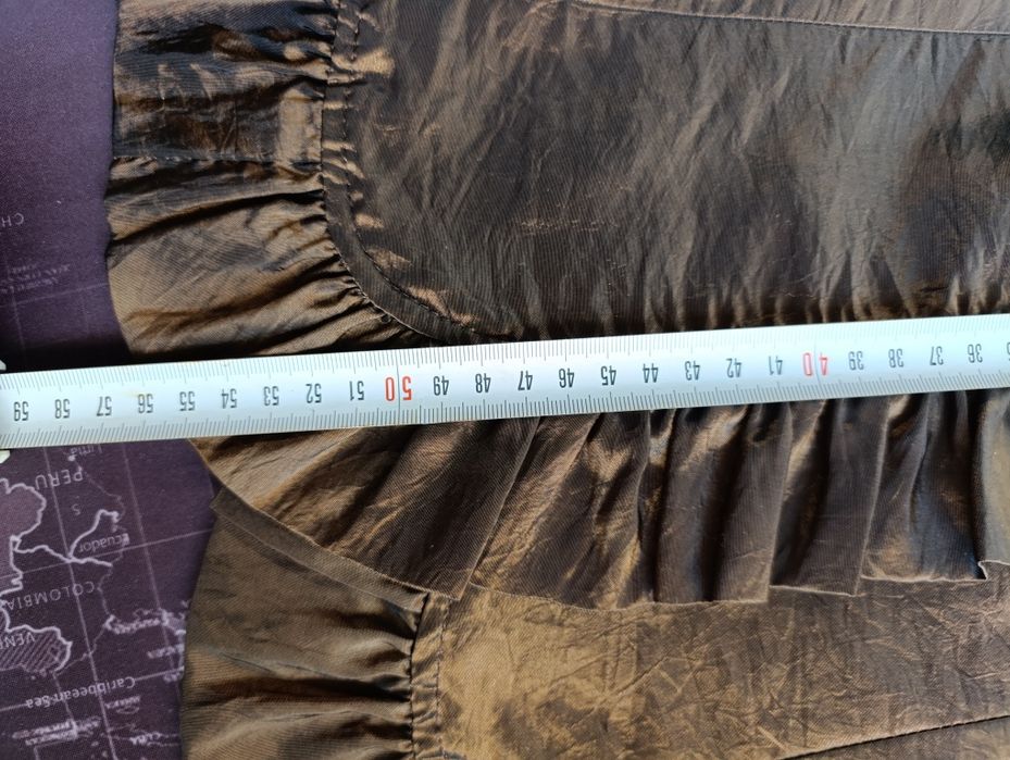 Koszula damska elegancka wieczorowa M brąz - złoto