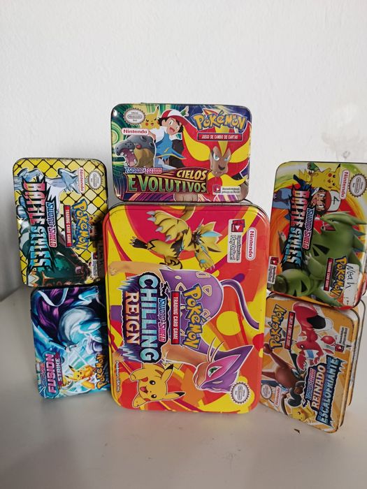 Pokémon caixas metálicas