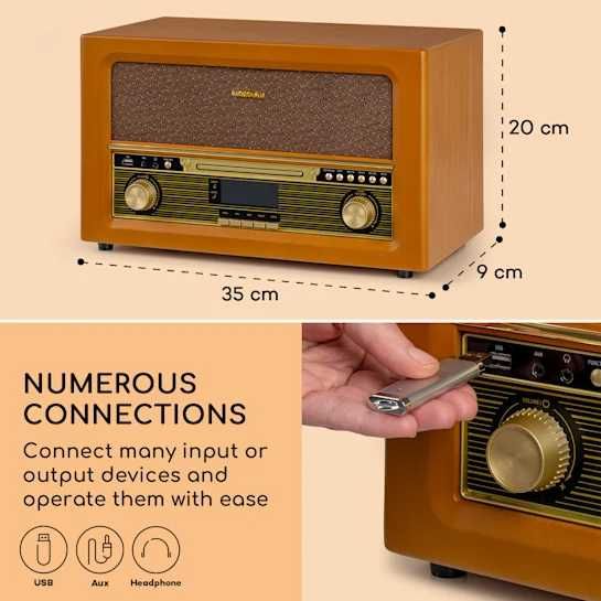 Wieża stereo w stylu retro  Belle Epoque 1906 DAB