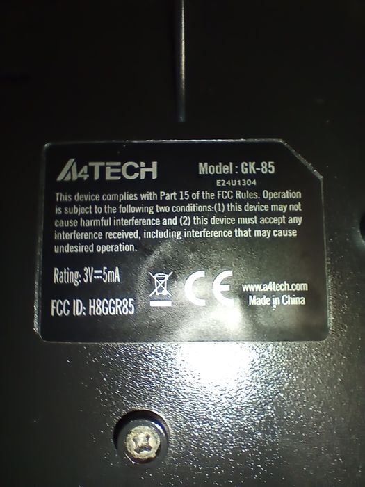 Продам рабочую беспроводную клавиатуру+мышку A4 Tech GK-85 .G3-200n