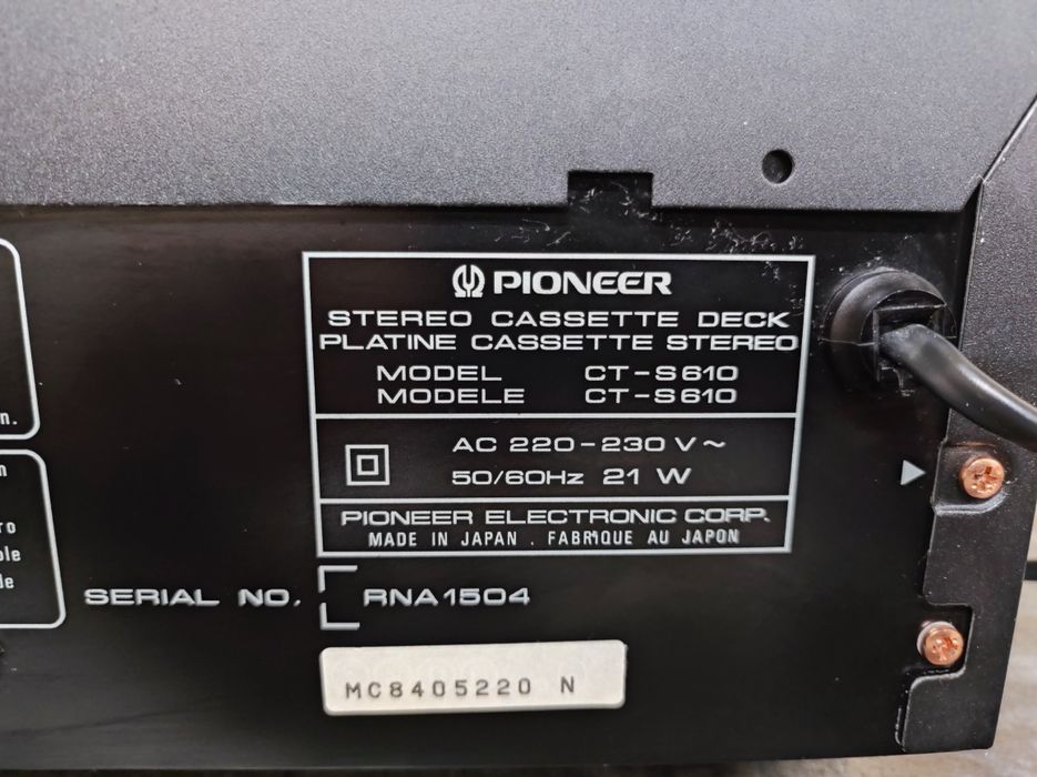 Magnetofon Pioneer CT S610