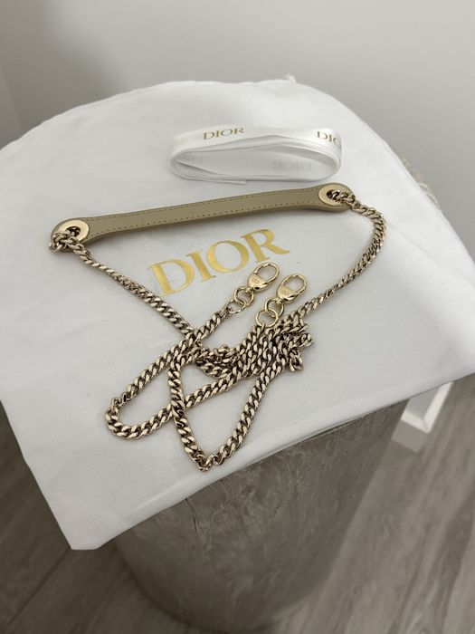 Dior Mini Lady Dior Cannage com Cristais – Bege/Champagne