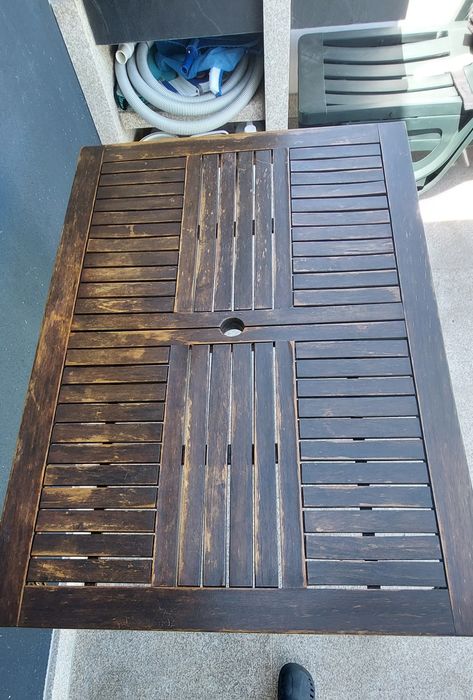 Mesa de esplanada ou jardim em madeira de acácia