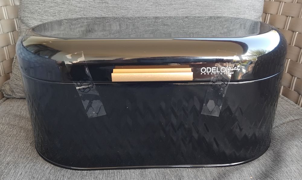 Wyprzedaż Nowy chlebak czarny połysk romby