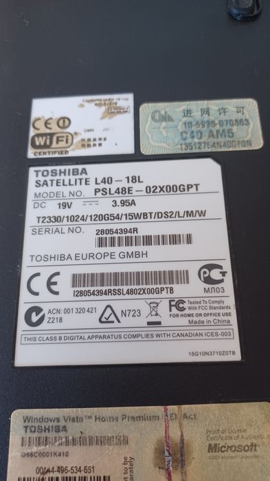 Toshiba satellite l40