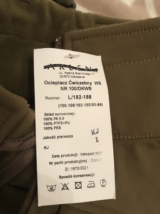 Ocieplacz ćwiczebny 100/DKWS roz L