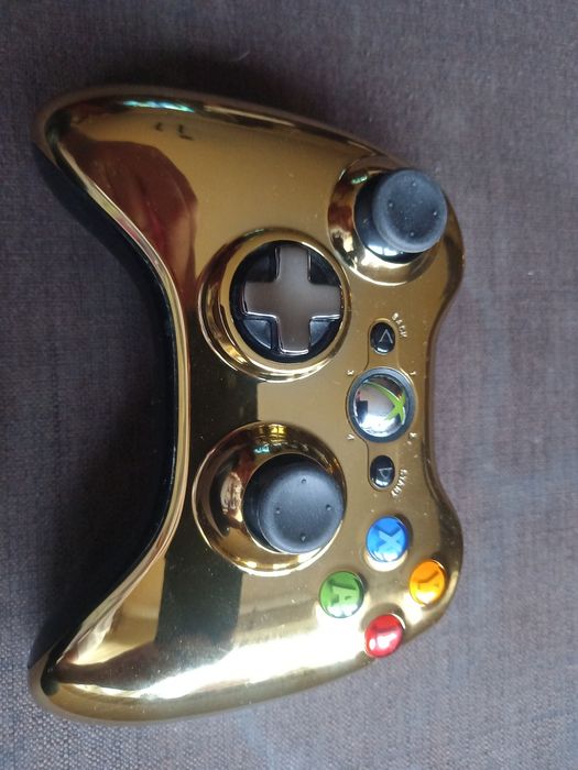 Złoty kontroler pad Star Wars do xbox 360 Gold chrome