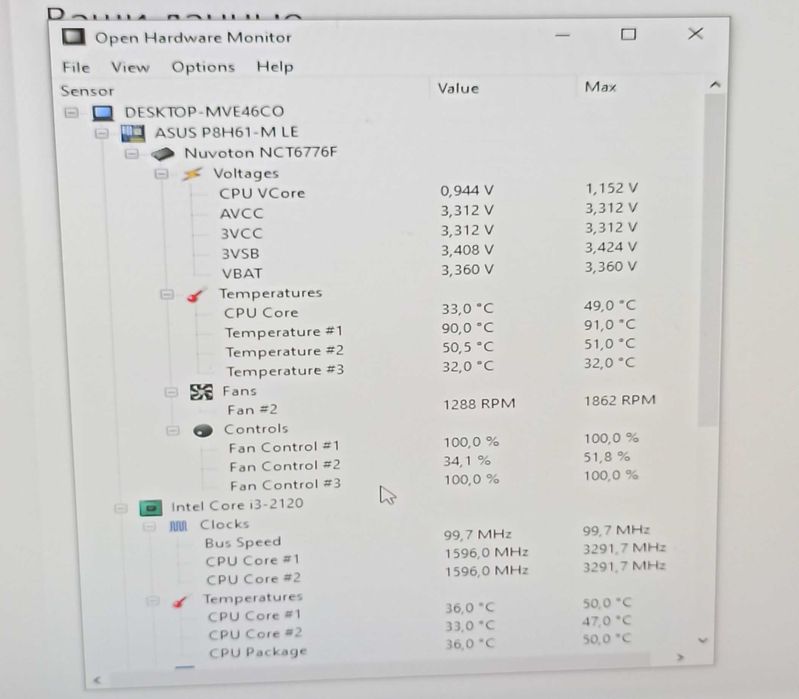 Комплект Asus P8H61 M LE + Intel Core i3 2120 + 8 GB DDR3 (4+4)