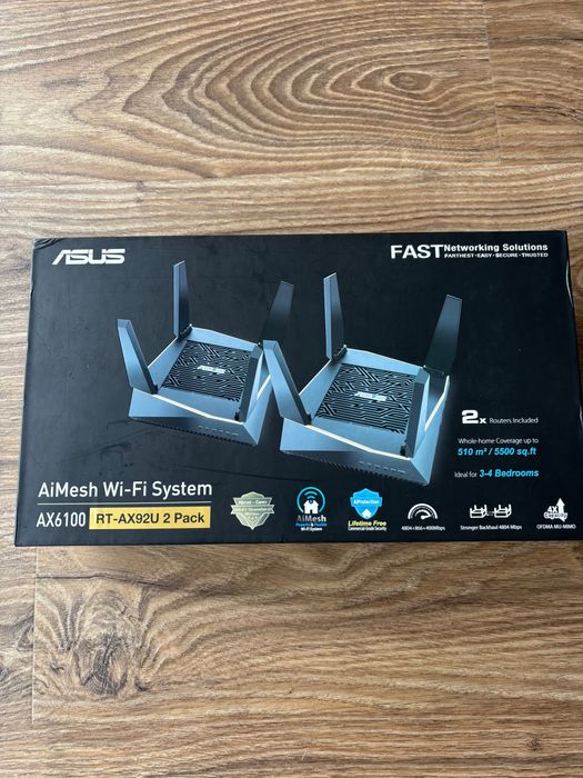 Router Asus RT-AX92U - Dual Pack - Sistema Mesh - Imaculado