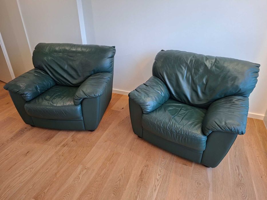 Sofas Maples Divani & Divani em Pele Verde