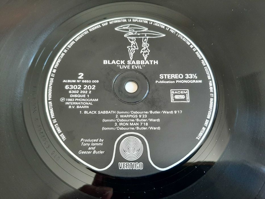 Black Sabbath - Live Evil - França - 2 x Vinil LP
