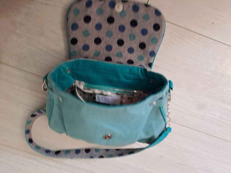 Сумка бірюзова тканева,нова