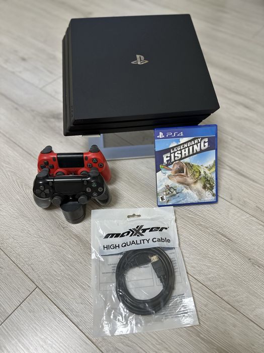 ГАРАНТІЯ PS4 PRO 1000GB + джойстик + диск + зарядна станція