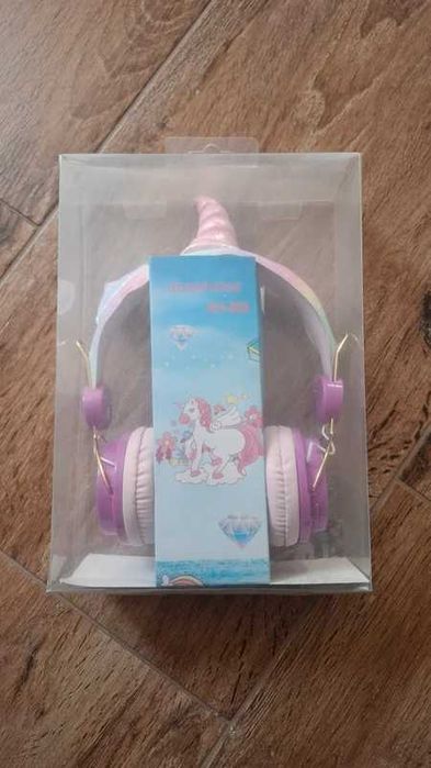 Słuchawki jednorożec fioletowy fiolet przewodowe AH-808