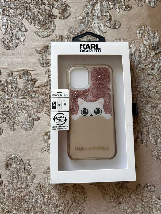 etui iphone 12 mini Karl kot brokat