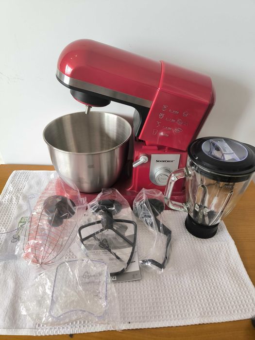 Robot de Cozinha / Processador de Alimentos SilverCrest (Modelo SKMP 1300 B3) - Vermelho