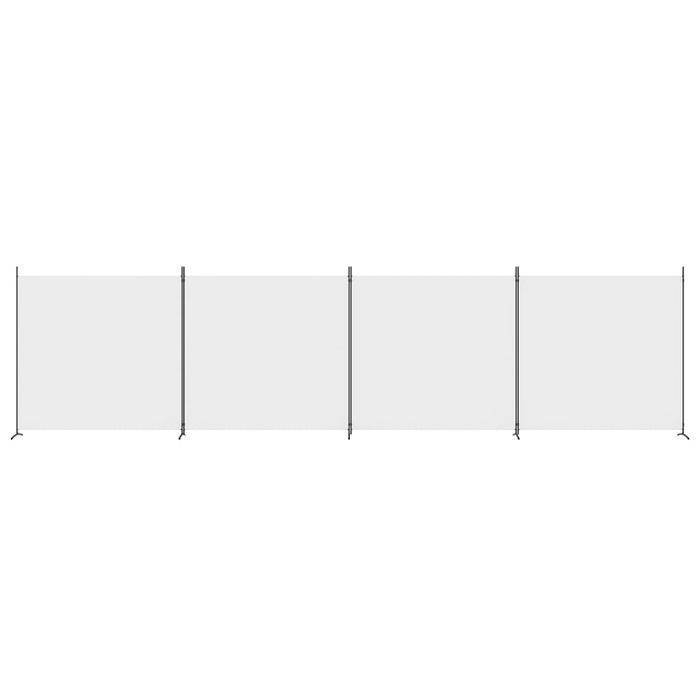 Vidaxl Parawan 4-Panelowy, Biały, 698X180 Cm, Tkanina