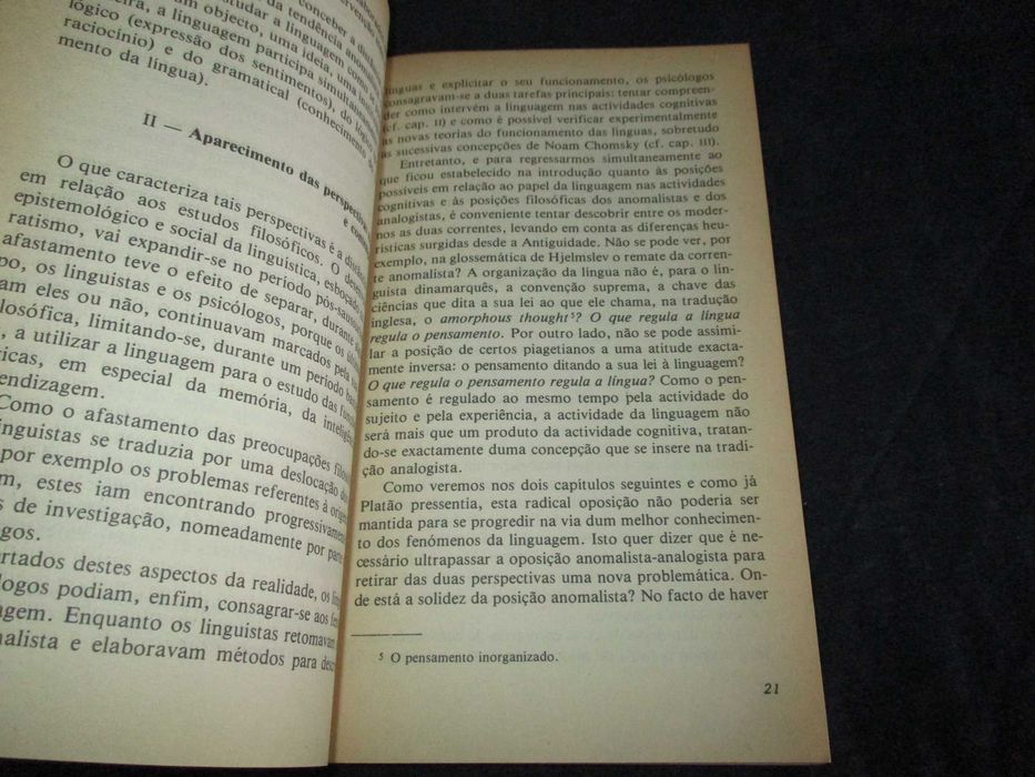 Livro A Psicologia da Linguagem Cadernos Culturais