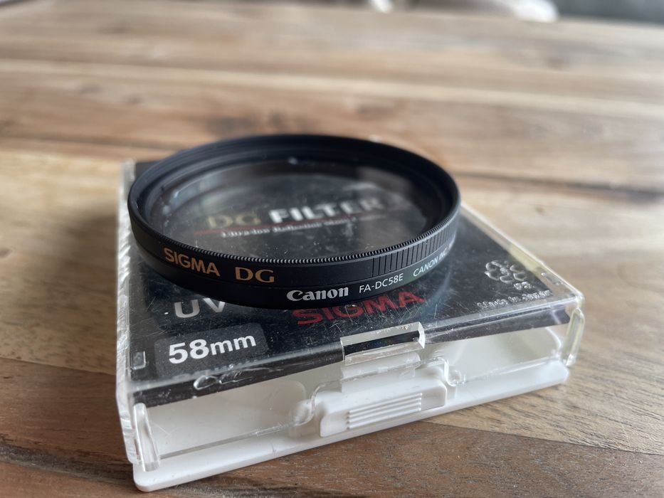 Canon FA-DC58E adapter do filtrów + filtr Sigma UV DG 58mm