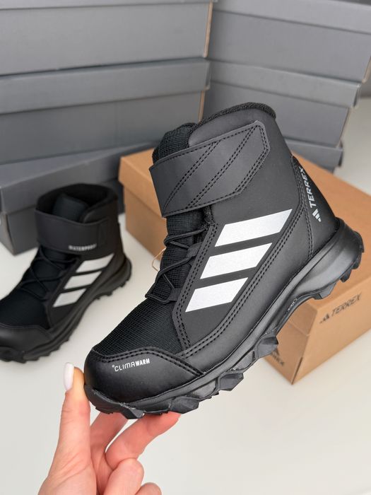 Детские теплые ботинки на липучках Adidas TERREX Snow 28/29/30/31/32/33/40р